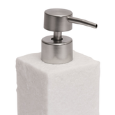 Porta Sabonete Liquido Polirresina Branco com Pump Metalico